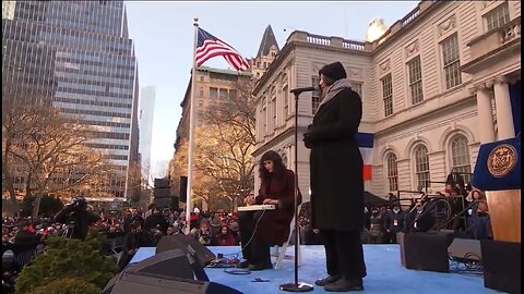 NYC Mayor Mamdani Inauguration starts with "Socialist Anthem" Bread & Roses