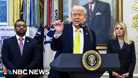 Trump Calls For Prosecution Of Rivals, Flanked By DOJ And FBI Chiefs