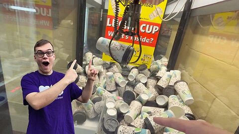 Winning Lucky Mystery Cups At The Arcade!