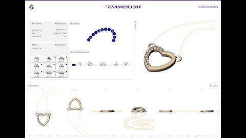 0004-Pendant | 3D CAD Heart Pendant Design: Visualize Your Unique Style | #JewelryPendant