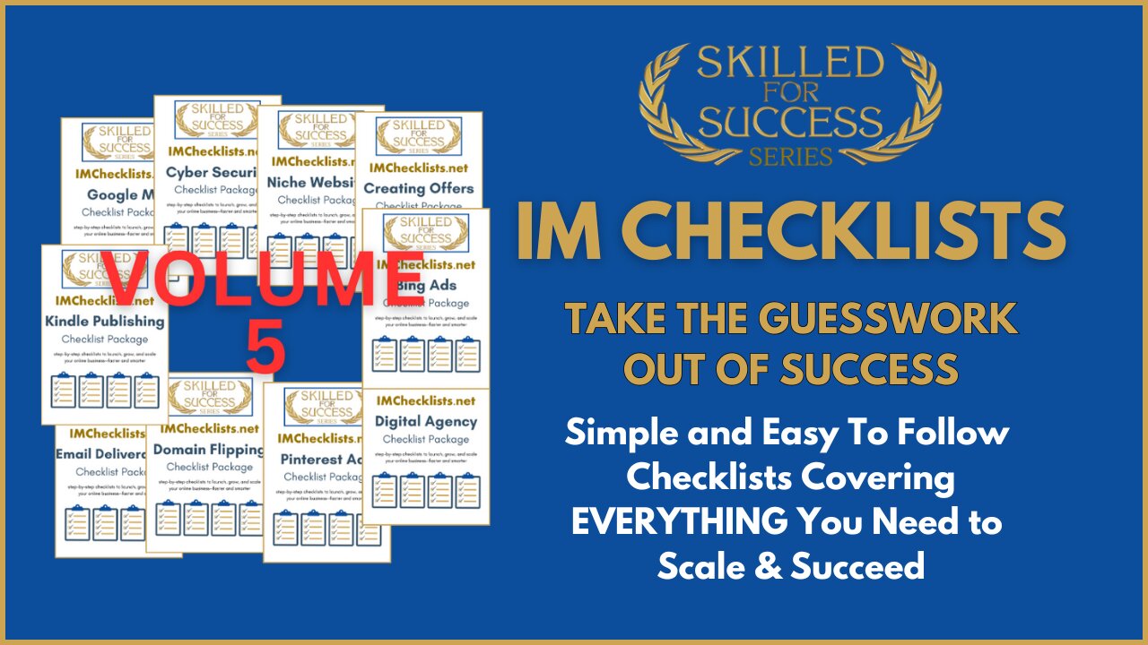 Digital Agency, Kindle Publishing & Cybersecurity | IM Checklist Volume 5