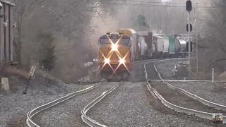 Norfolk Southern and CSX Trains from Berea, Ohio December 28, 2024 Part 4