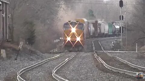 Norfolk Southern and CSX Trains from Berea, Ohio December 28, 2024 Part 4