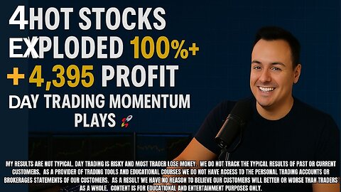 4 Hot Stocks Exploded 100%+ 🚀 | $4,395 Profit Day Trading Momentum Plays