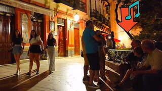 ✨ Live Music Under the Stars — Malaga Cathedral Night Vibes 🇪🇸