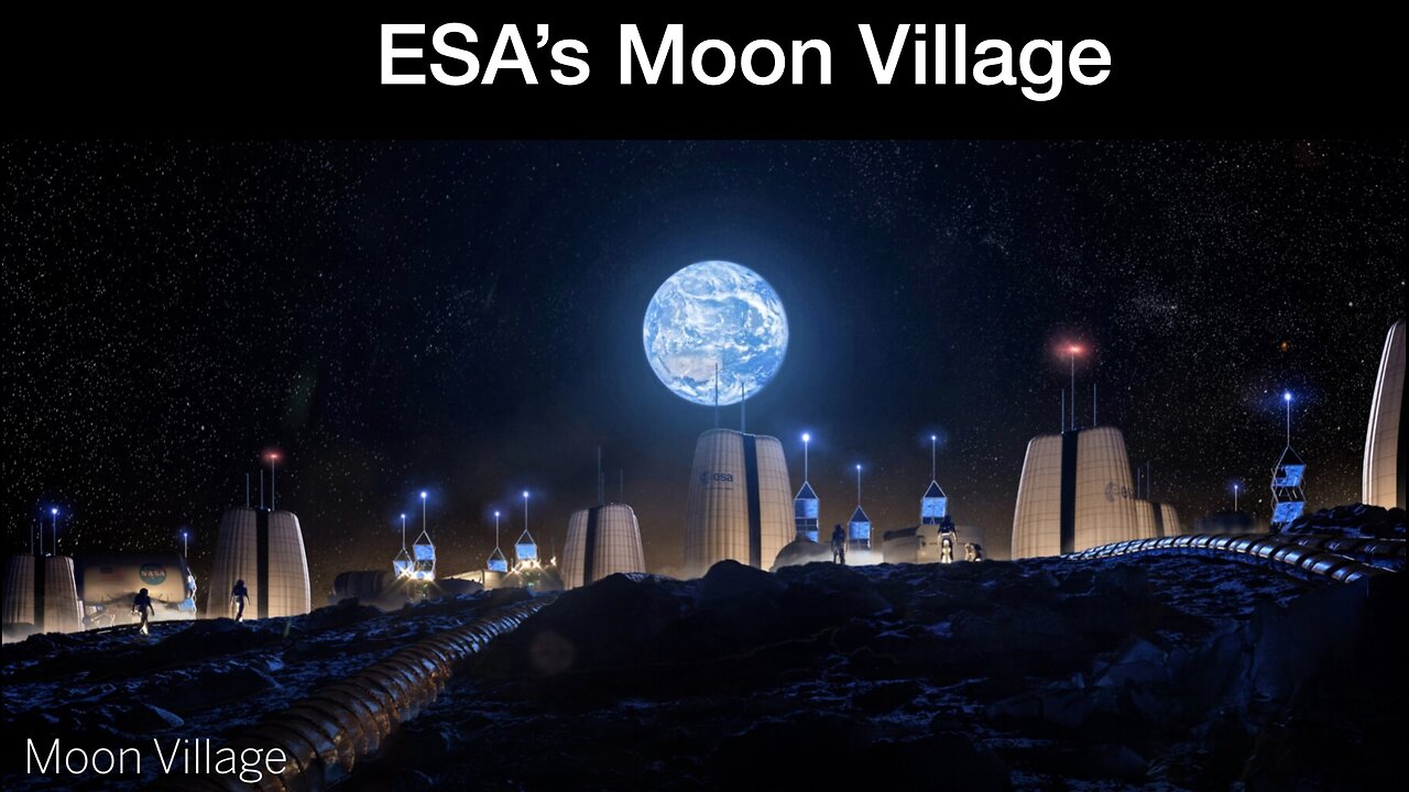 ESA's Moon Village: A design for a permanent lunar settlement near the South Pole of the Moon