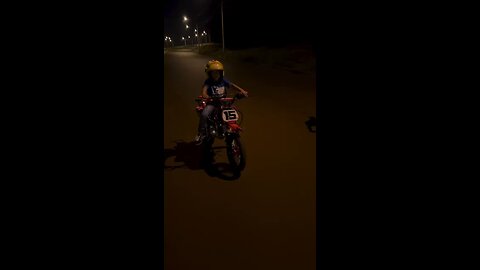 Little boy bike driving