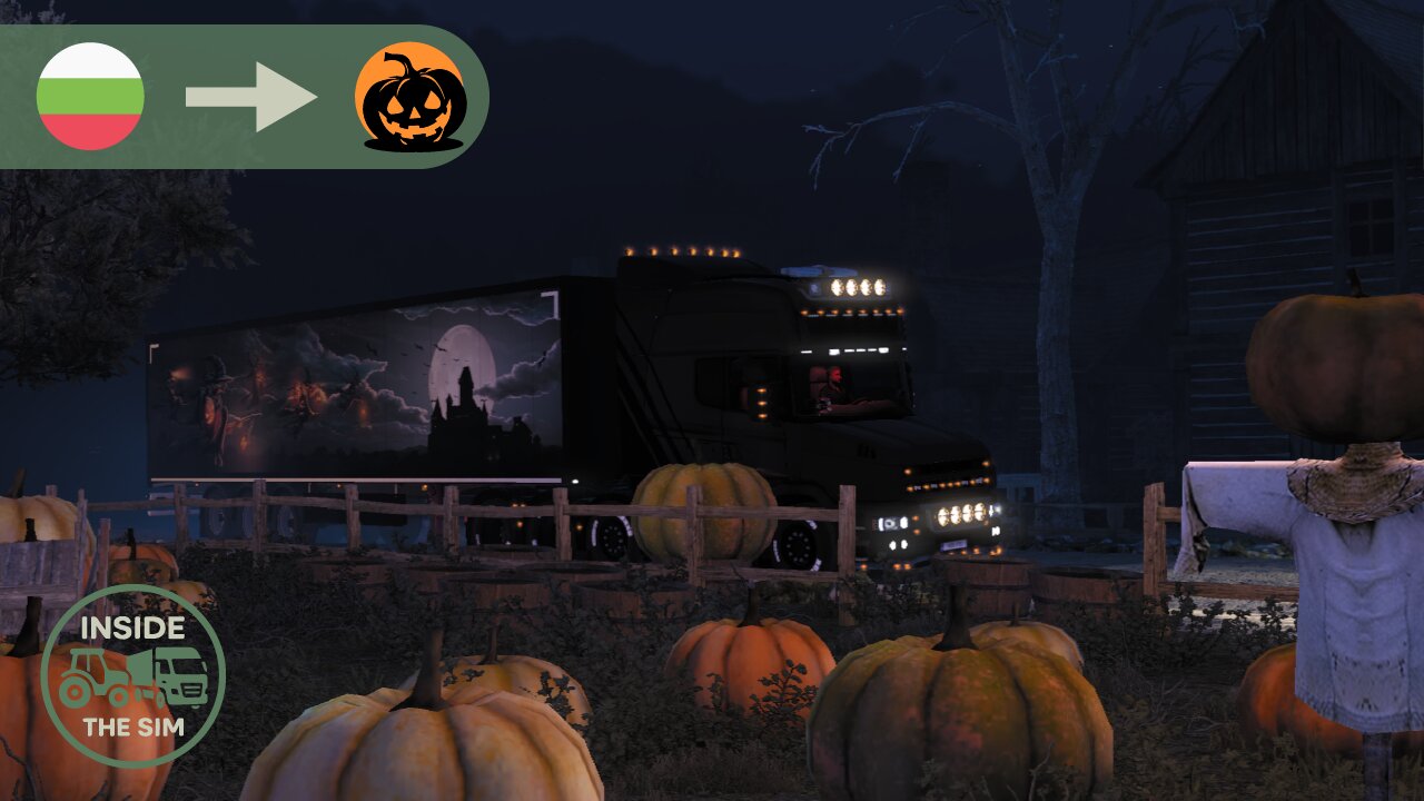 🎃 HALLOWEEN SPECIAL 🎃 | Delivering goods to sus location | Wheel cam | Brutal Open Pipe Sound | ETS2