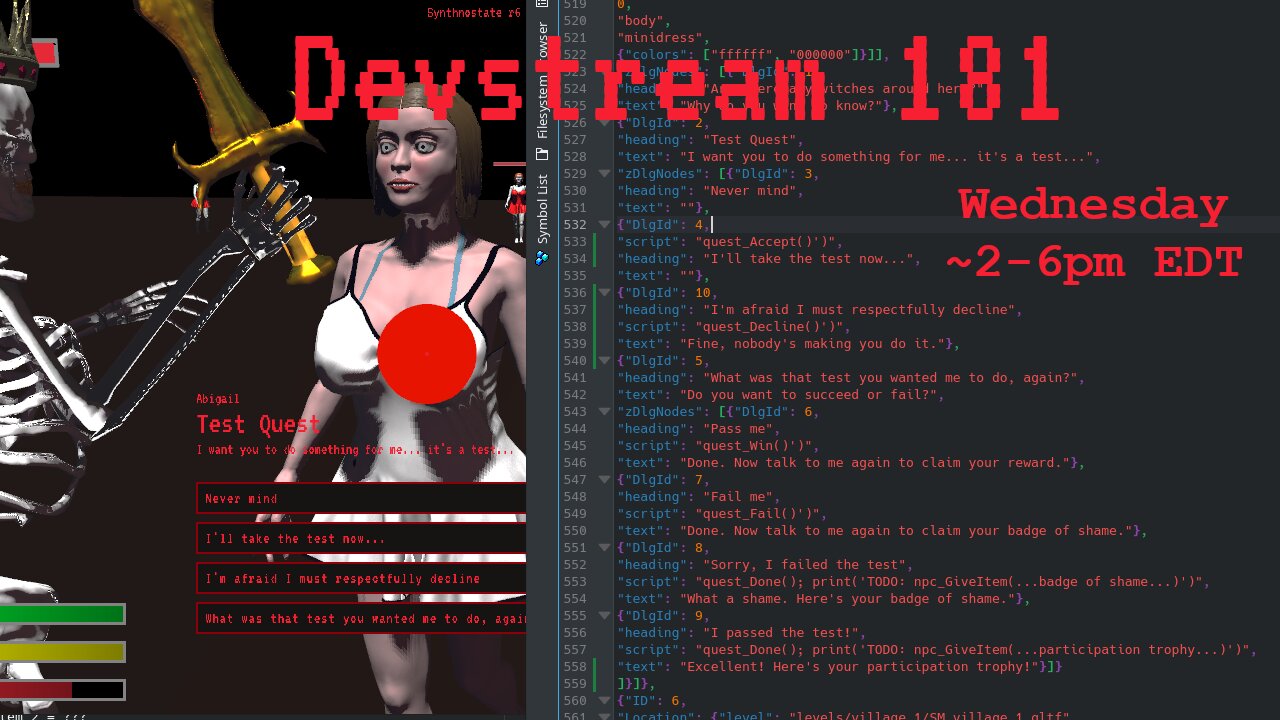 Synthnostate Devstream 181 - get in, we're making a vampire sim that doesn't suck!