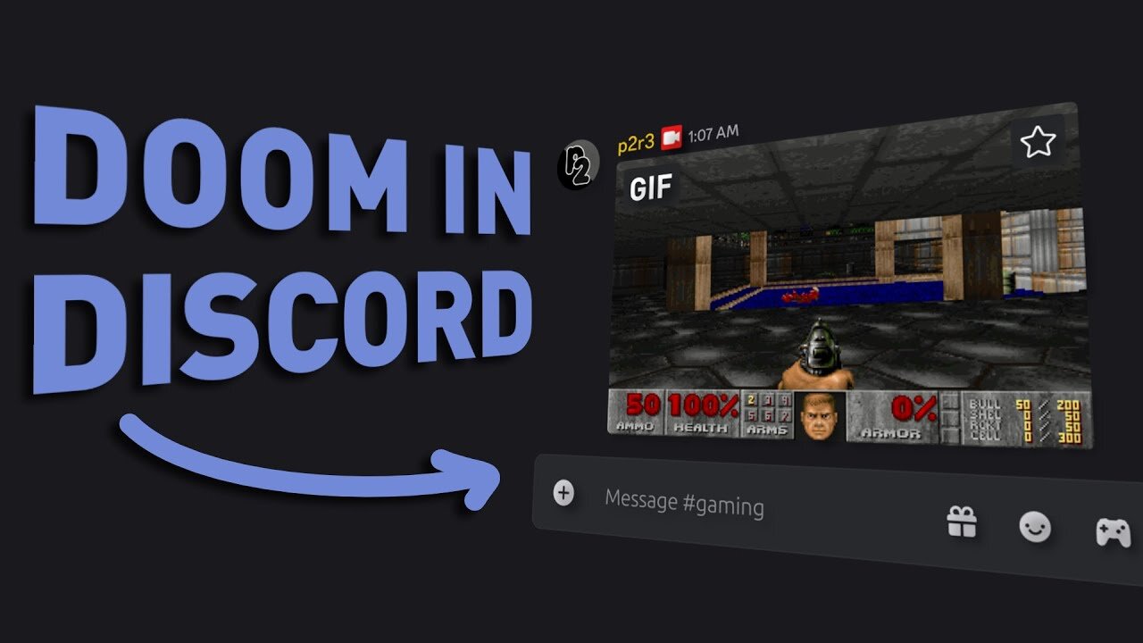 Playing DOOM with a Discord GIF