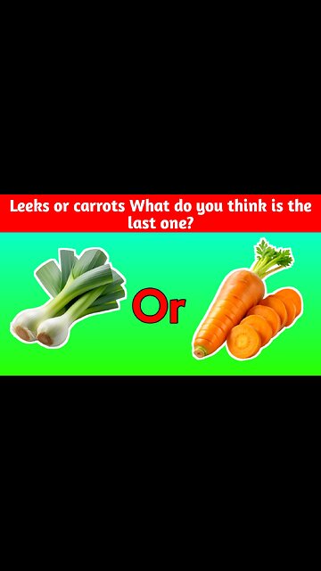 Carrots 🥕 or Leeks? Pick your favorite and drop it in the comments 👇