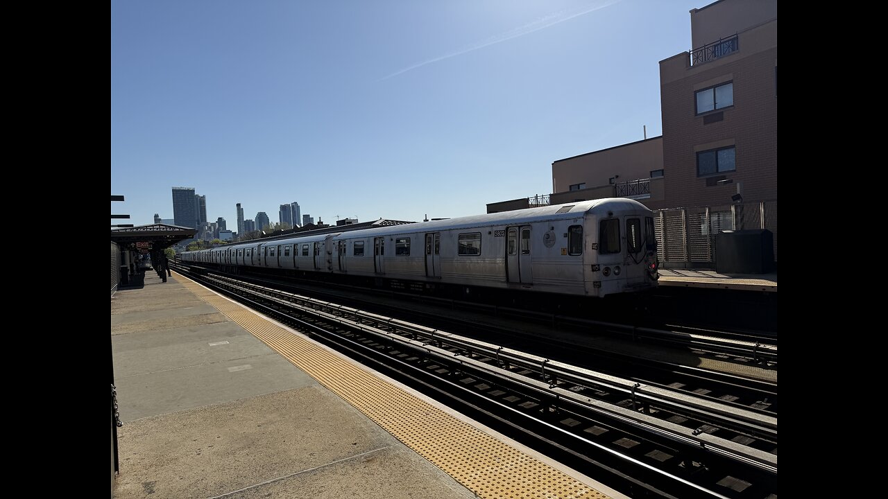 4K watching Looking at Outside Elevated New York City NYC MTA Subway Train Car Go By ASMR 55min