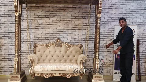 2-Seater Maharaja Champagne Gold Swing—Pure Brass, Pure Class #swing