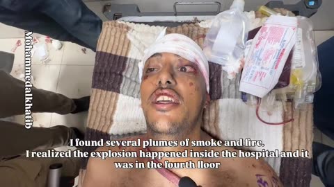 Palestinian Journalist Mohammed Faiq described how Nasser Hospital was directly bombed
