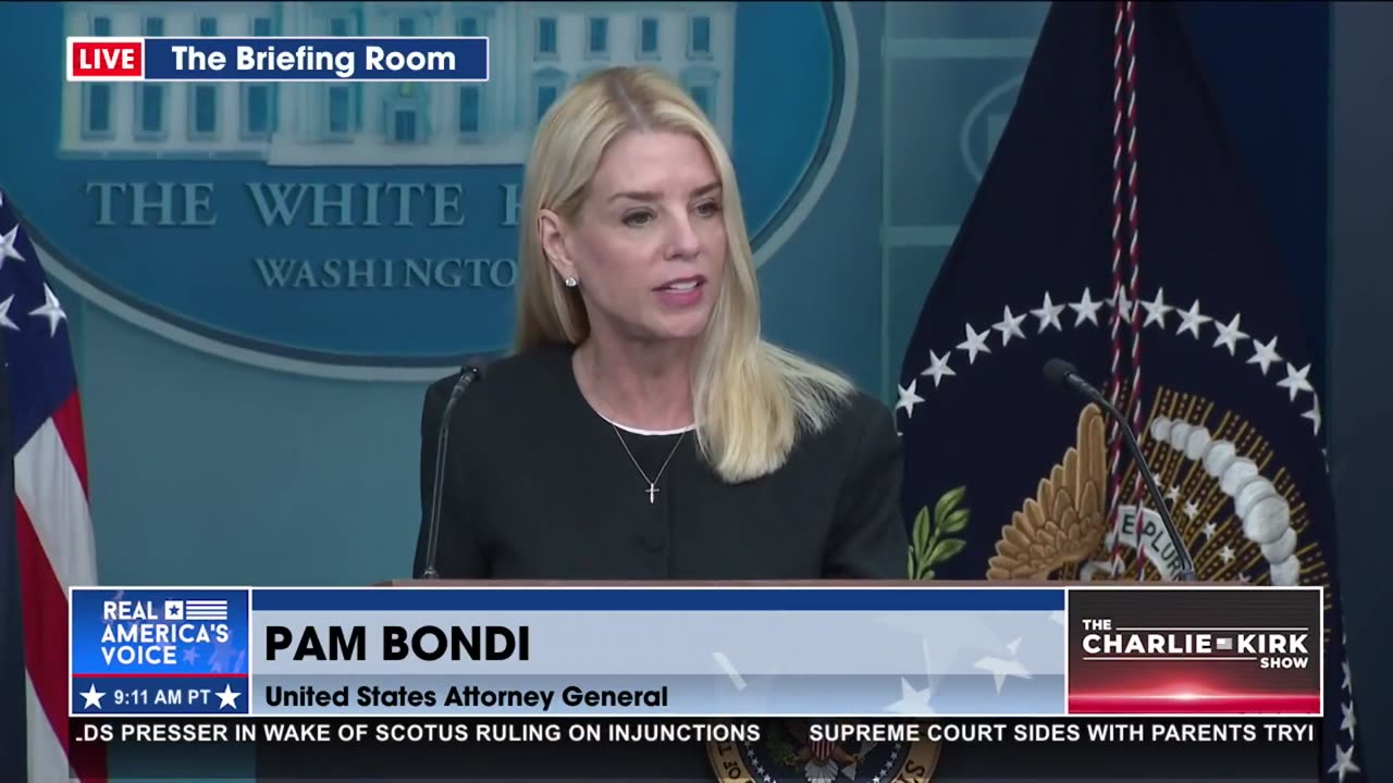 AG PAM BONDI STRONG WORDS FOR THE MEDIA