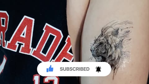 lion's roar temporary tattoo sticker magic art design