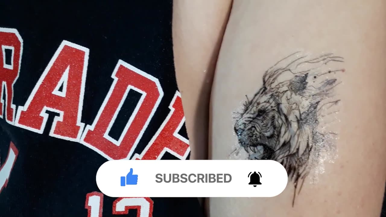 lion's roar temporary tattoo sticker magic art design