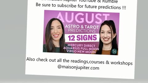 Astro & Tarot Predictions for August 2025