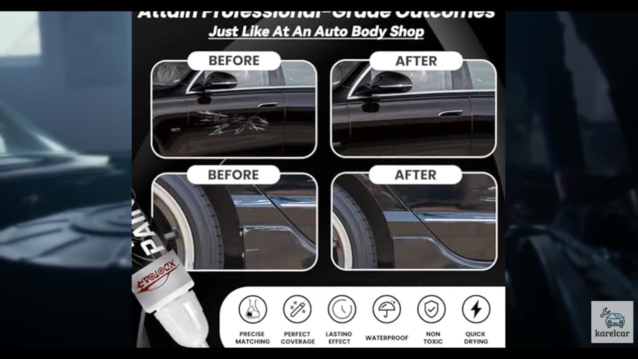 Black Touch Up Paint for Cars - Color Accurate, Professional Automotive Scratch
