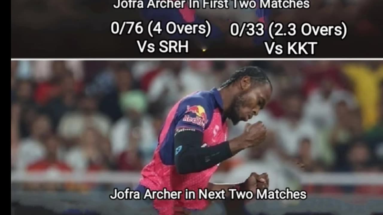 Jofra Archer found the Rhythm for RR and is back in winning ways. Good Luck to Archer and RR.