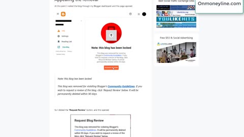 Blogger/Blogspot – Your blog has been removed, and reinstated