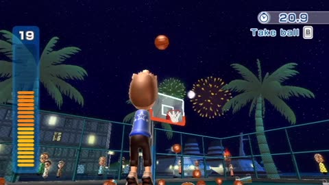 Wii Sports Resort - Basketball 3-Point Contest