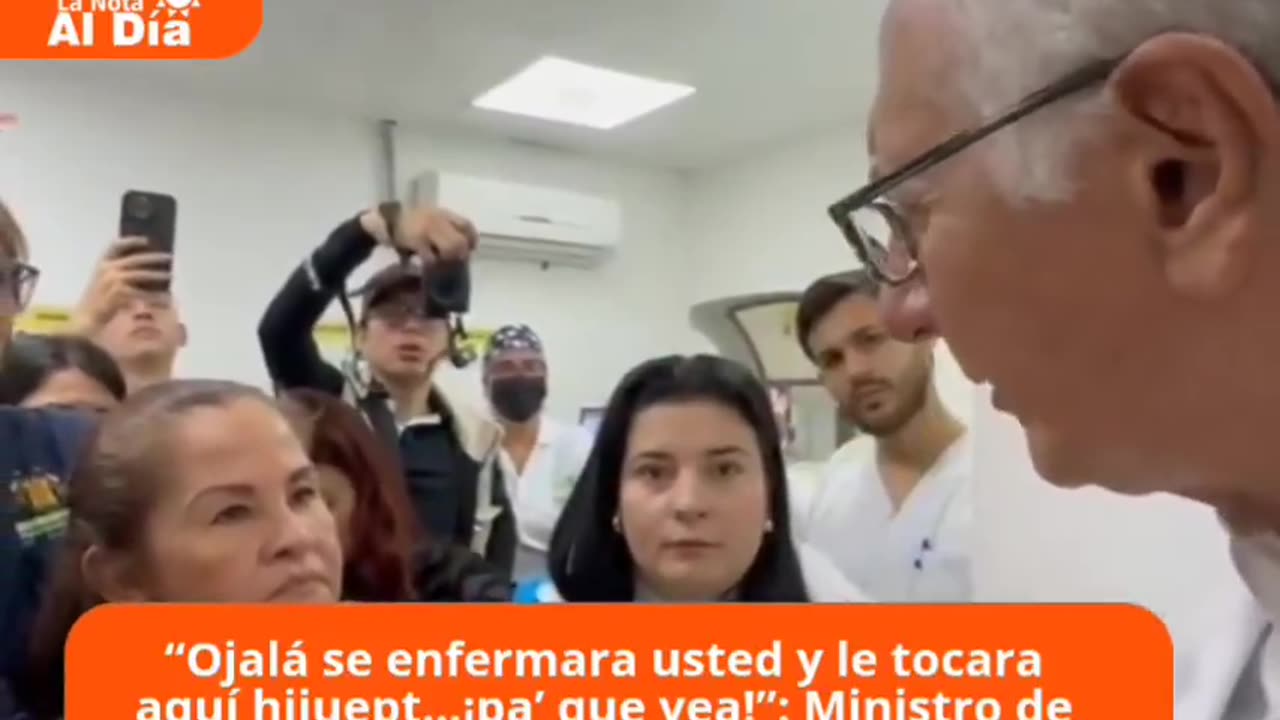 Regaño de ministro de salud a directora de un hospital