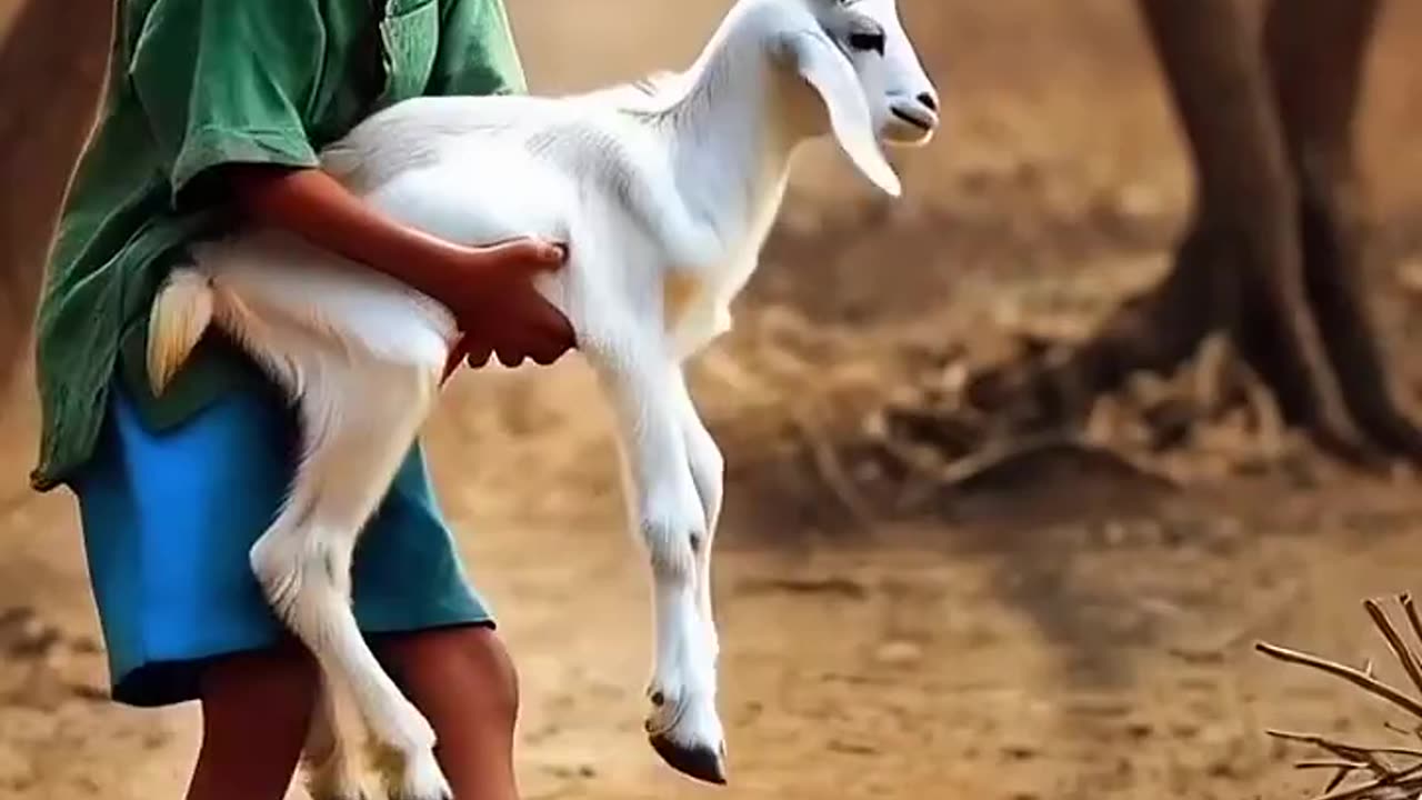 भूख से जूझती बकरी – बंजारों की जिंदगी की झलक