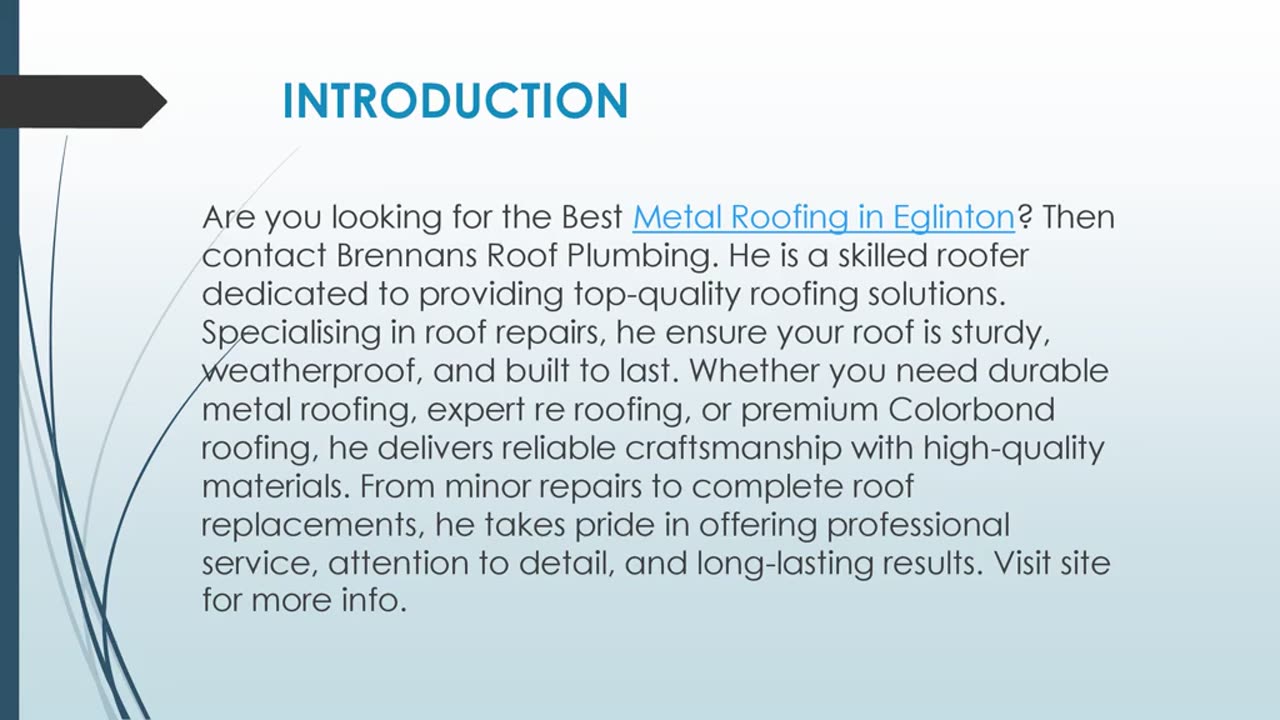 Metal Roofing in Eglinton