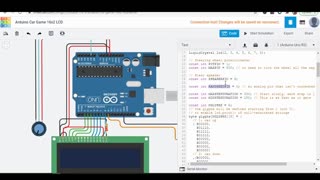 Arduino #Tinkercad Car #Game with UNO and 16x2 LCD #AeroArduino