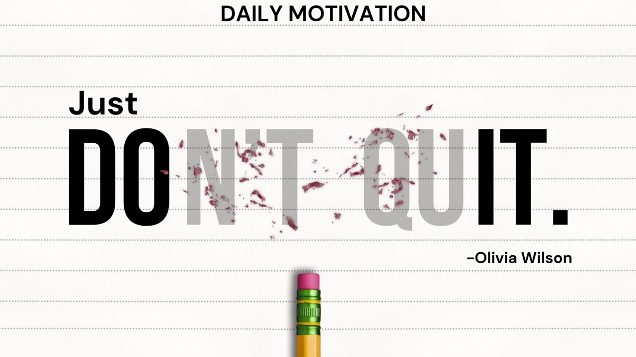“Don’t just do it. Do it with purpose.” – Olivia Wilson