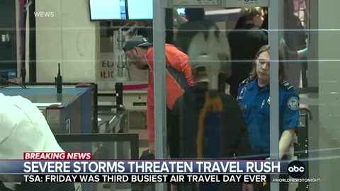 Severe storms threaten holiday travel rush