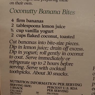 Coconutty Banana Bites