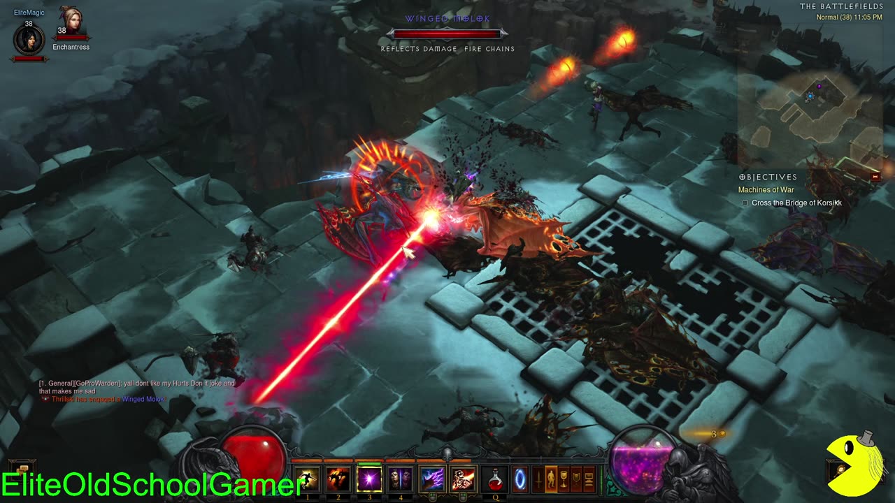 Diablo 3 - Sorceress Walk-through - Act III - Levels 38-39 - Grom to Rakkis Crossing - April 2025