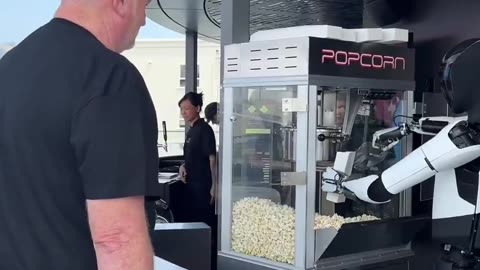 Optimus serving popcorn is the best thing you'll see on the internet