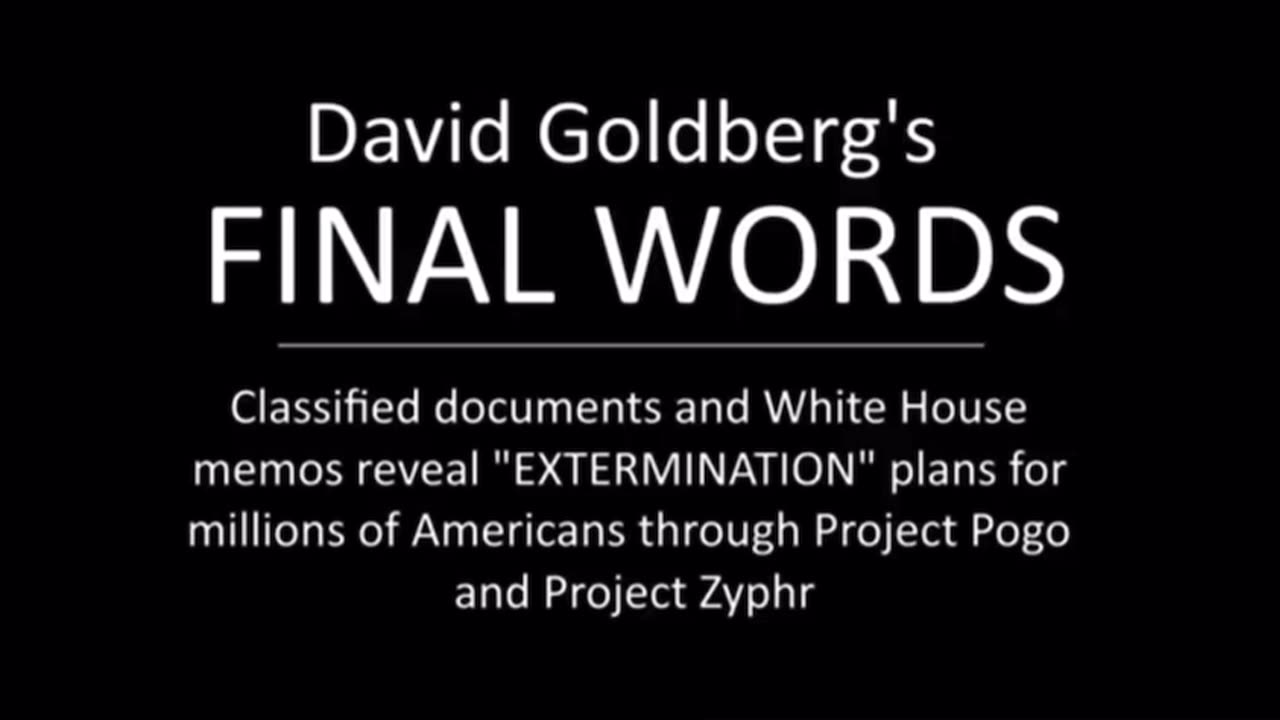 David Goldberg's FINAL WORDS