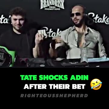 Adin Ross SHOCKED At TATE'S Response To BET WIN🤣