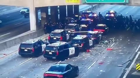Allowing police to be pinned down under an overpass is dystopian. 6/10/25