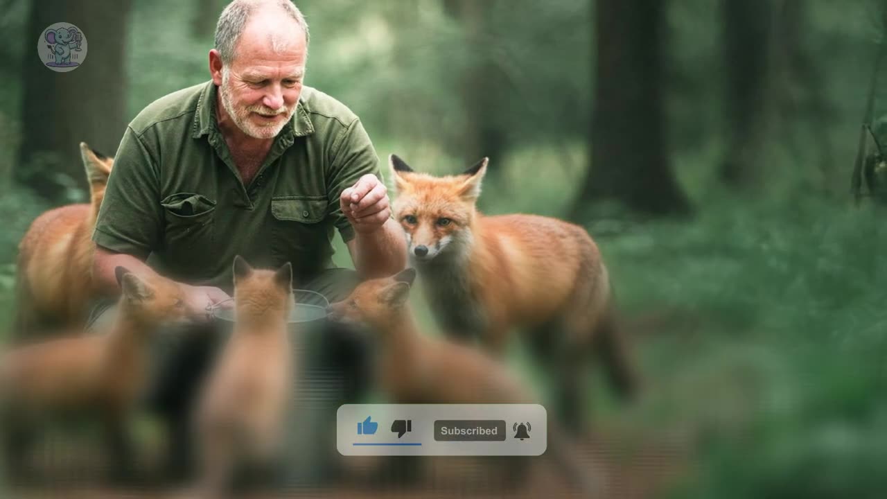 Man helps pregnant female fox give birth, a few minutes later something amazing happens