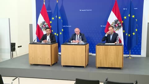 Pressefoyer nach dem Ministerrat