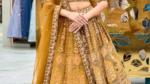 Indian Wedding lehenge for a haldi function