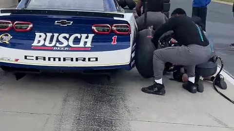 We call him “Jersey Mike” and he’s practicing to pit his first cup race.
