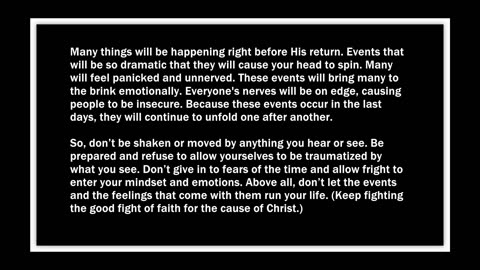 The Last Days Pt 516 - Let God's Peace Rule In Your Hearts