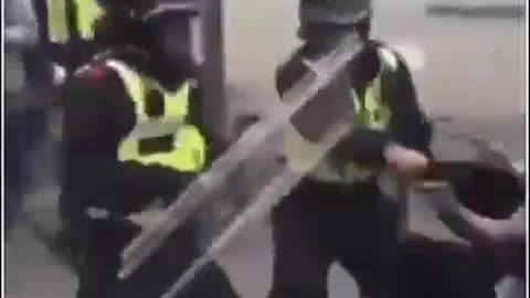 Antifa Throws Spear at Police. FAFO Time....