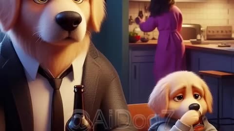 Ai Video: Sad story of cute dog 😢