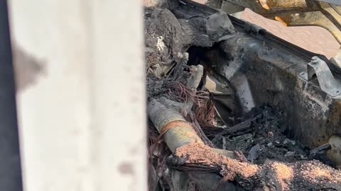 German Courier Vehicle Goes Up in Flames