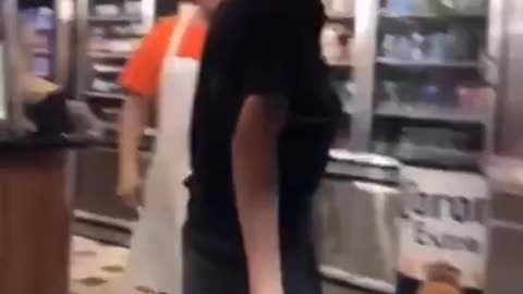 Kid tries fighting restaurant employee