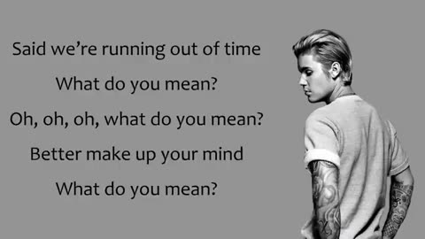 What Do You Mean Justin Bieber Lyric Video