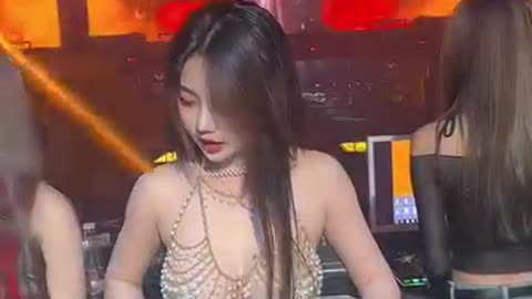 DJ Girld in Vietnam Bar pub