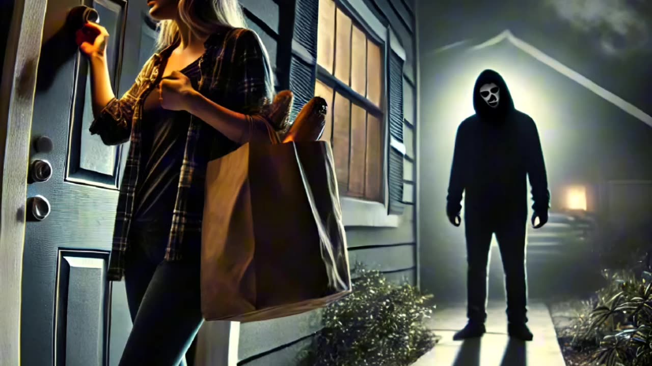 crazy man at the door,horror stories,home alone stories